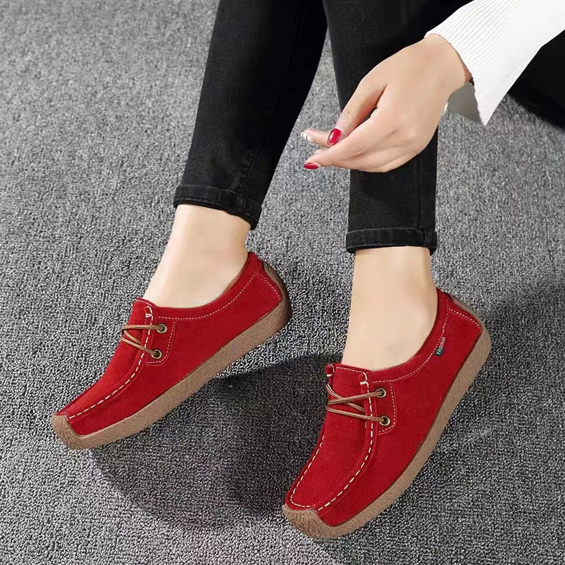 Women's Flat Lace-Up Casual Shoes â Caribu Store