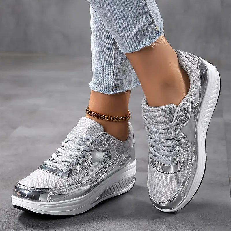 Sparkling Goldy Women's Sneakers