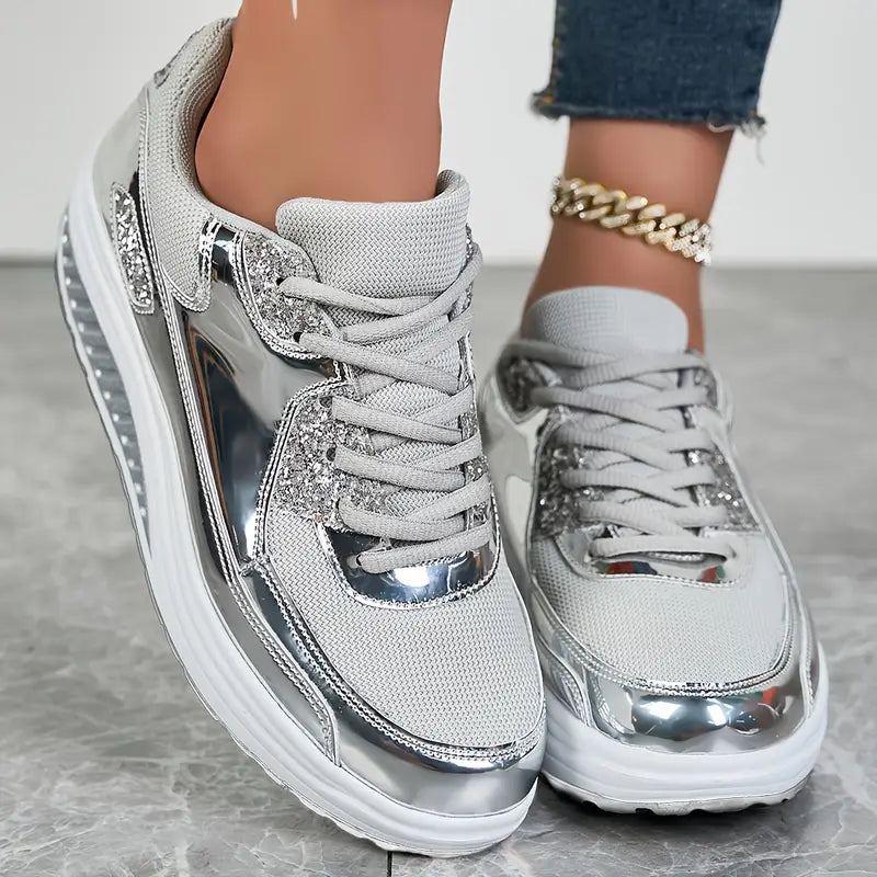Sparkling Goldy Women's Sneakers