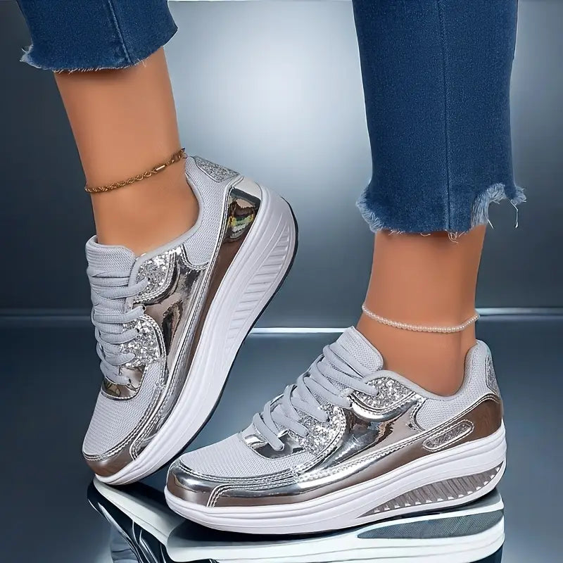 Sparkling Goldy Women's Sneakers