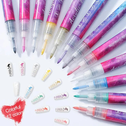 Nail Art DIY Paint Pen Set (12Pcs/Pack)