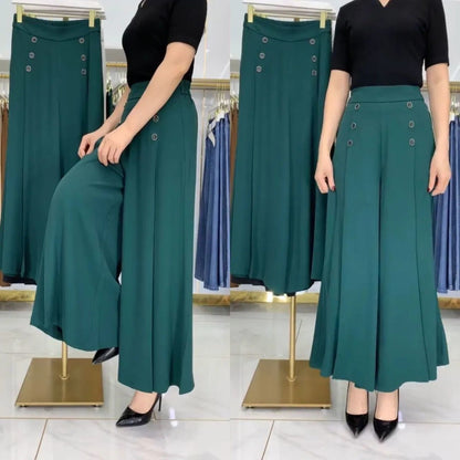 Fashion Pleated Wide Leg Pants