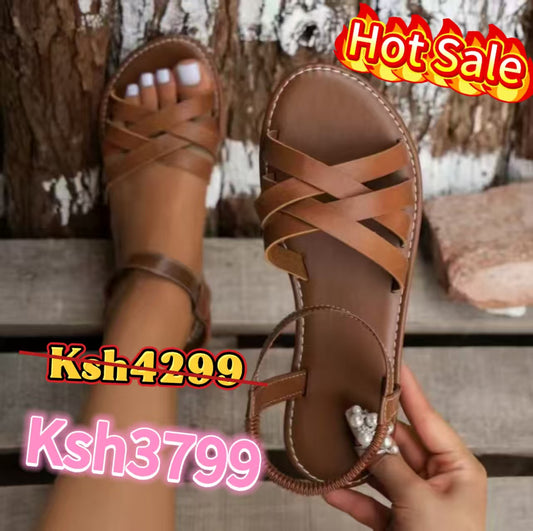 Women's Crisscross Flat Sandals