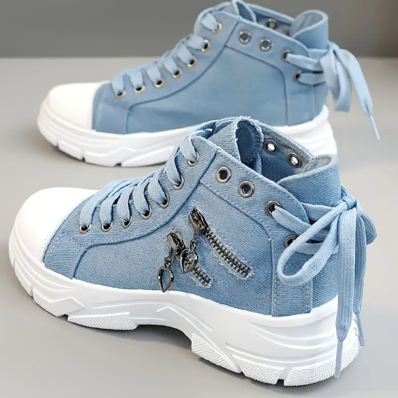 Women's High-top Denim Shoes