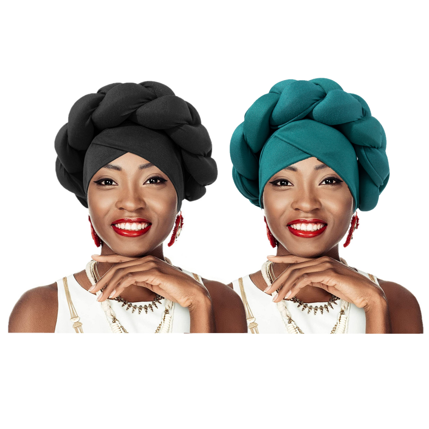 Women's Turban Cap Head Wrap 【2 PCS/PACK】