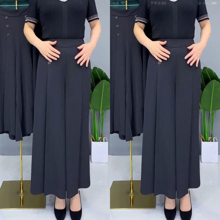 Fashion Pleated Wide Leg Pants