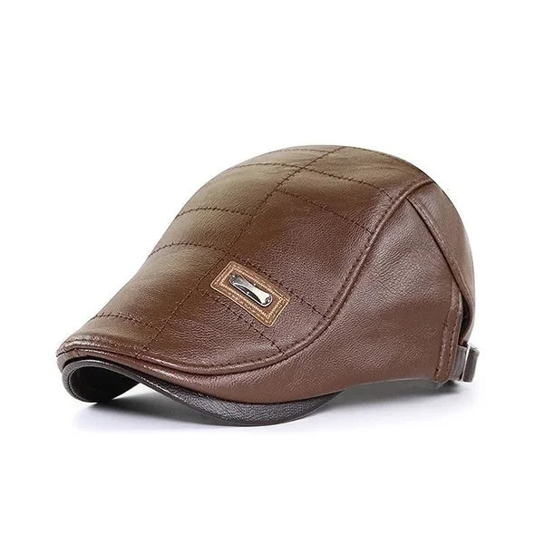 Jamont Leather Baseball Cap / Beret Hat