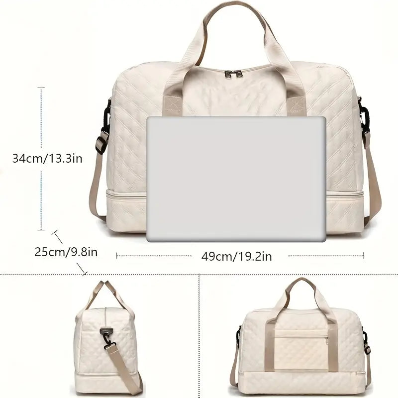 Argyle Pattern Luggage Bag