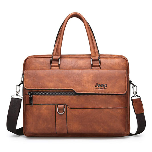 JEEP BULUO Men Briefcase Leather Handbag【3 Colors】