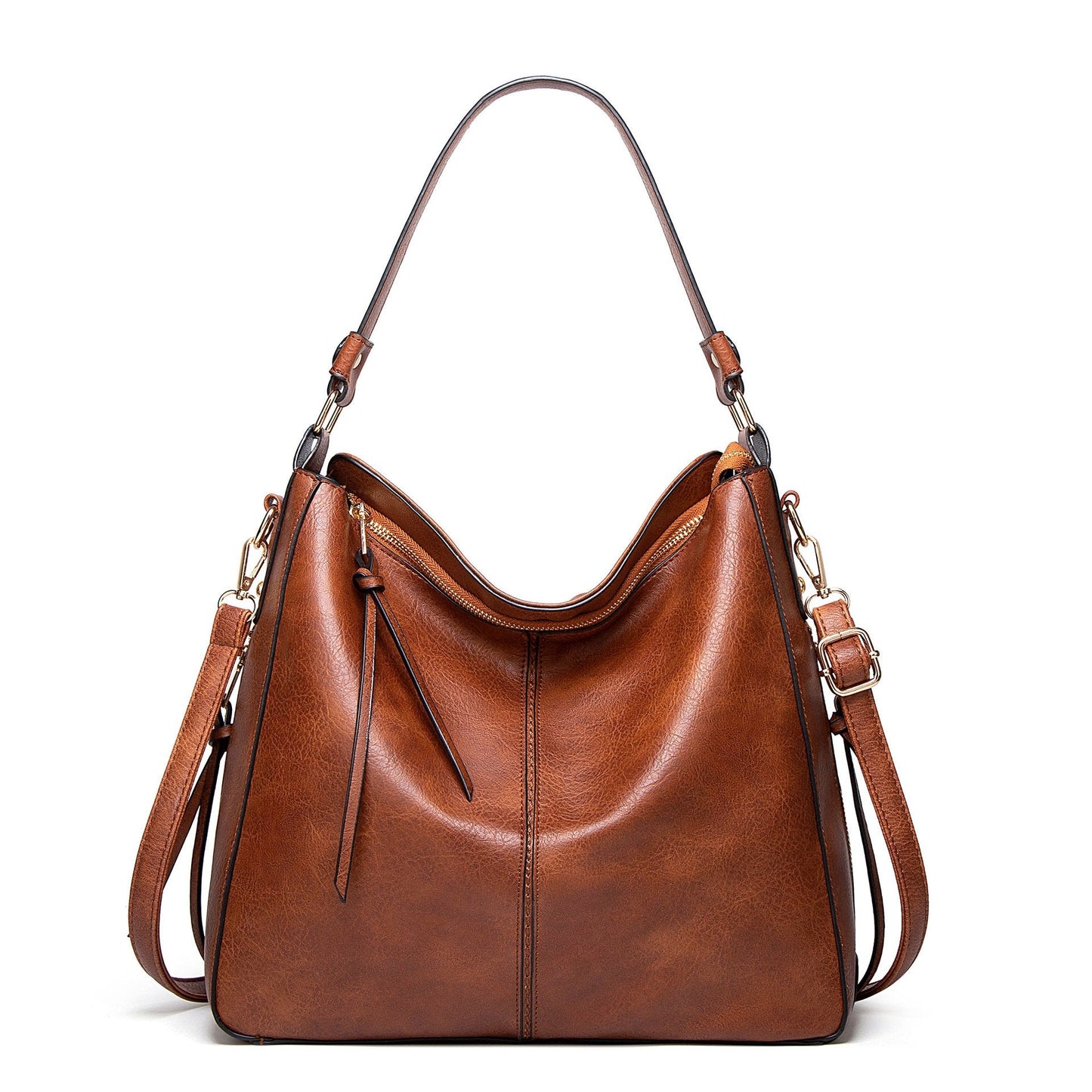 Hobo Genuine Leather Bags for Women【Brown/BLack/Grey Color】