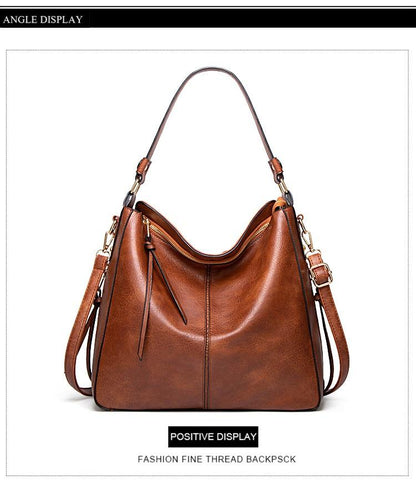 Hobo Genuine Leather Bags for Women【Brown/BLack/Grey Color】