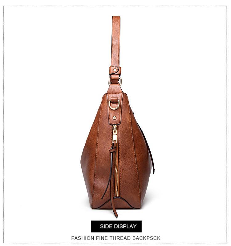 Hobo Genuine Leather Bags for Women【Brown/BLack/Grey Color】