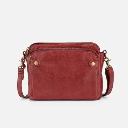 Three-Layer Leather Crossbody Shoulder & Clutch Bag