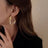 Fashion Golden Oval Earrings