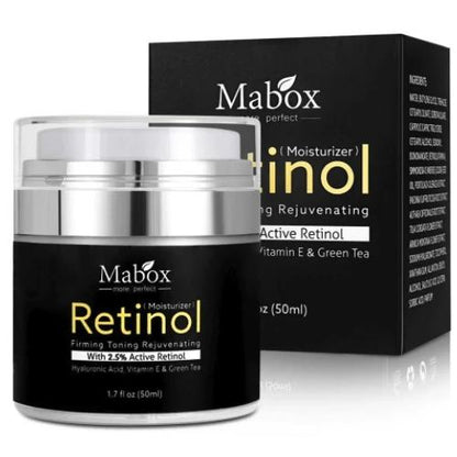 Mabox Vitamin C Serum;  Mabox 2.5% Retinol Moisturizer Face Cream
